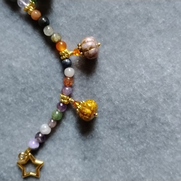 🎃Hand Crafted Autumnal Colorful Beaded Charm Bracelet With Pumpkins🎃 - Picture 9 of 11